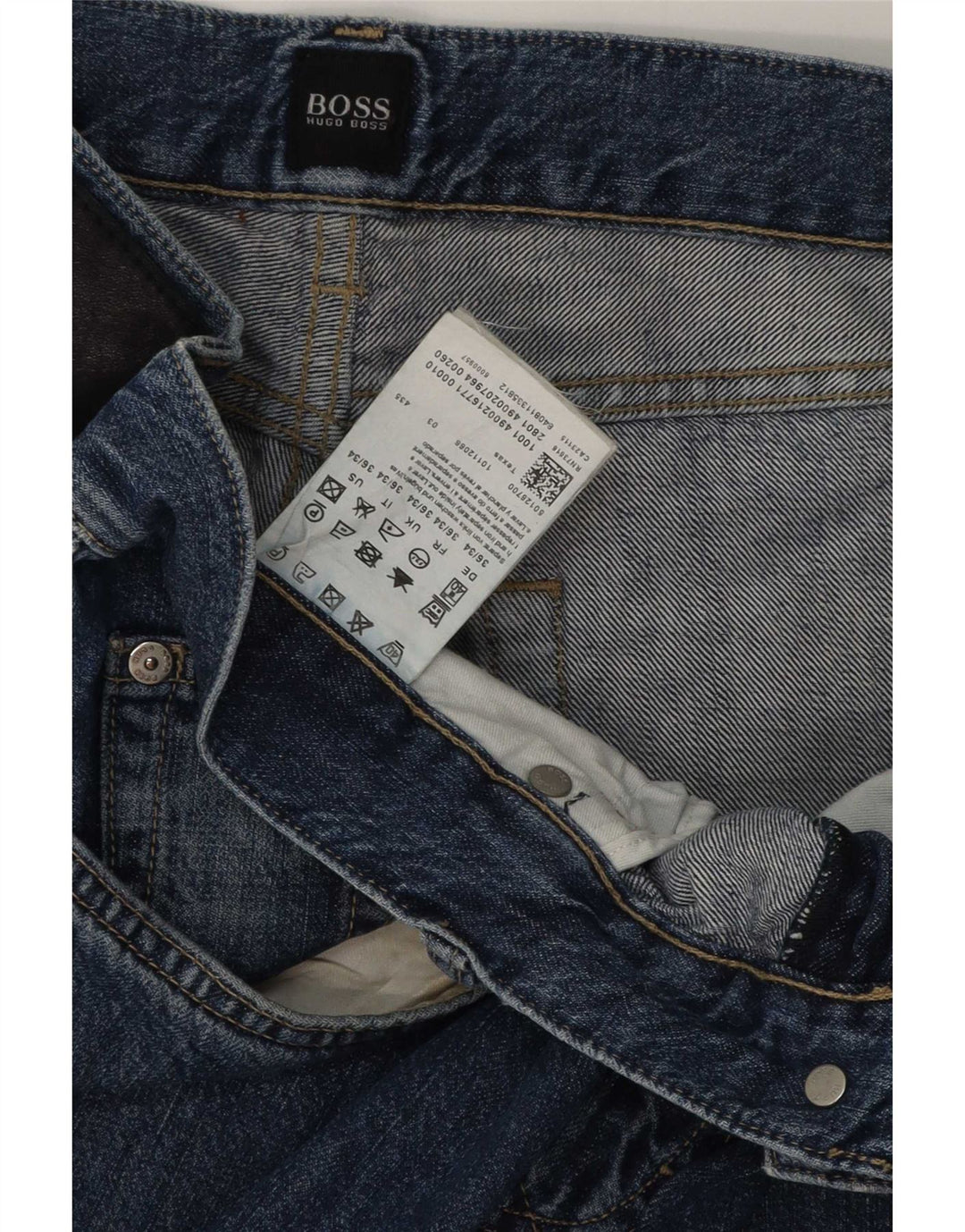 Ανδρικό τζιν ίσιο Hugo Boss W36 L34 Μπλε βαμβακερό