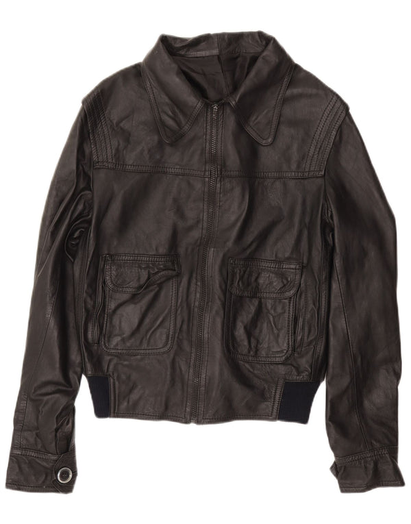 Ανδρικό δερμάτινο μπουφάν VINTAGE Military Bomber UK 38 Medium Black