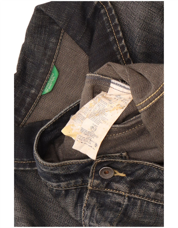 Benetton Γυναικείο Τζιν Μπουφάν UK 12 Medium Navy Blue