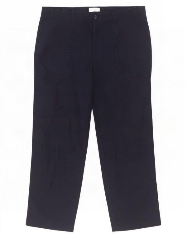 Ανδρικό ίσιο παντελόνι Chino Marks & Spencer W40 L31 Navy Blue Cotton
