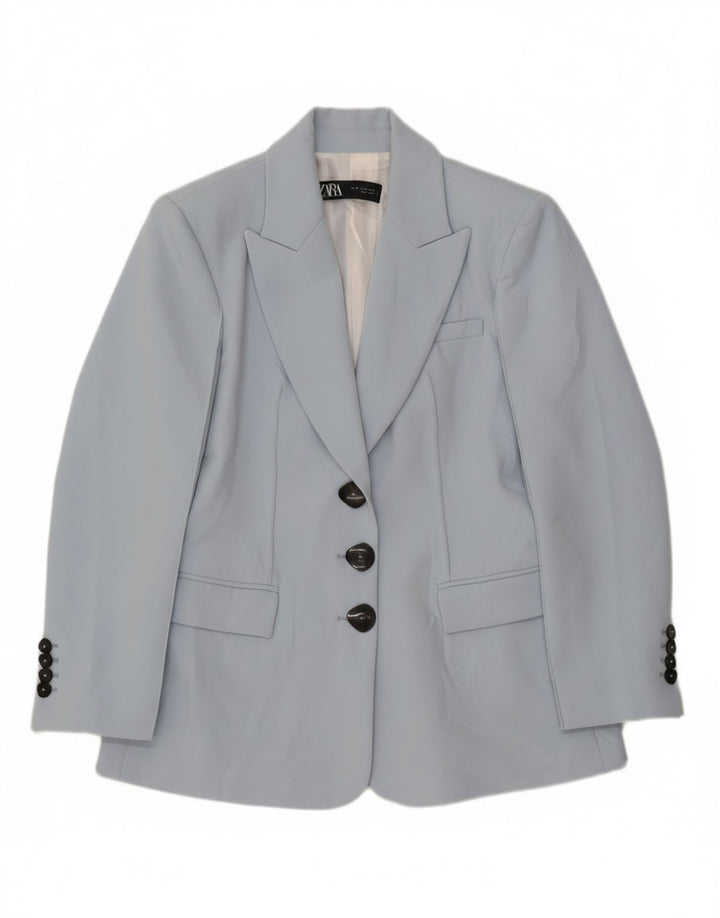 Zara Γυναικείο μπουφάν blazer UK 12 μεσαίου μπλε πολυεστέρα
