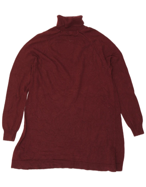 Marks & Spencer Γυναικείο πουλόβερ με ρολό λαιμόκοψη UK 10 Small Burgundy