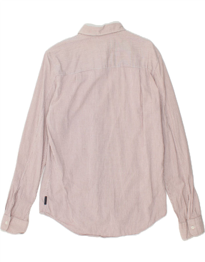 ARMANI JEANS Mens Shirt Small Pink Pinstripe Cotton Vintage Armani Jeans and Second-Hand Armani Jeans from Messina Hembry 