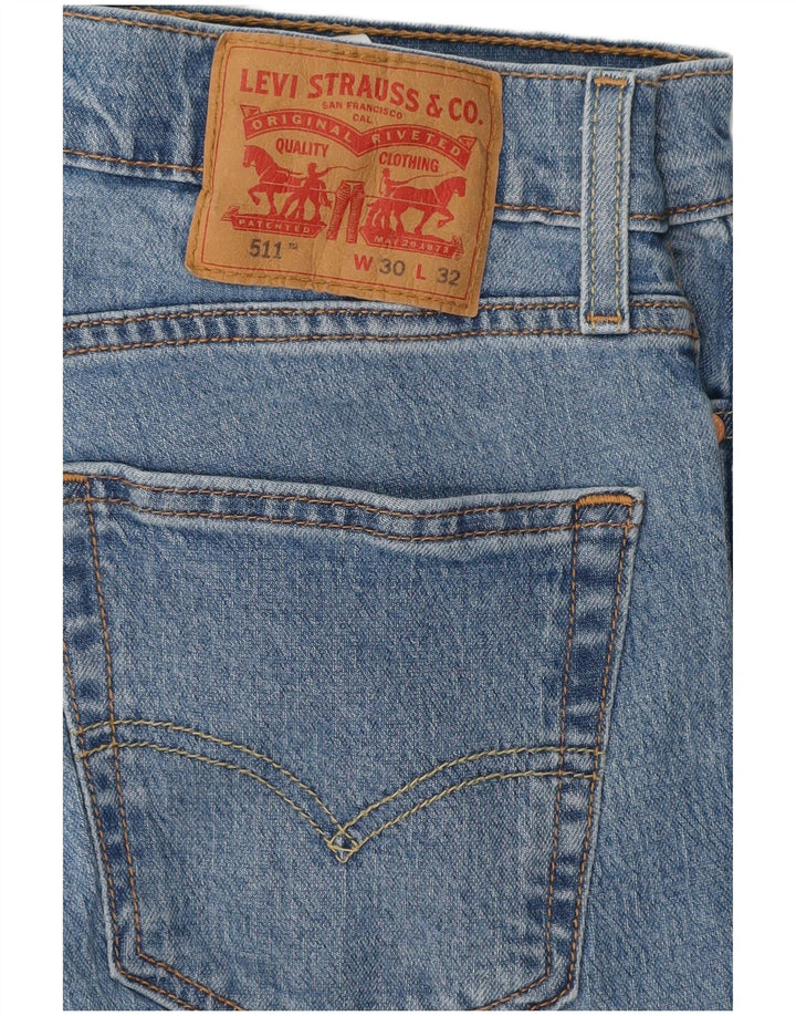 Levi's Mens 511 Slim Jeans W30 L32 Blue Cotton