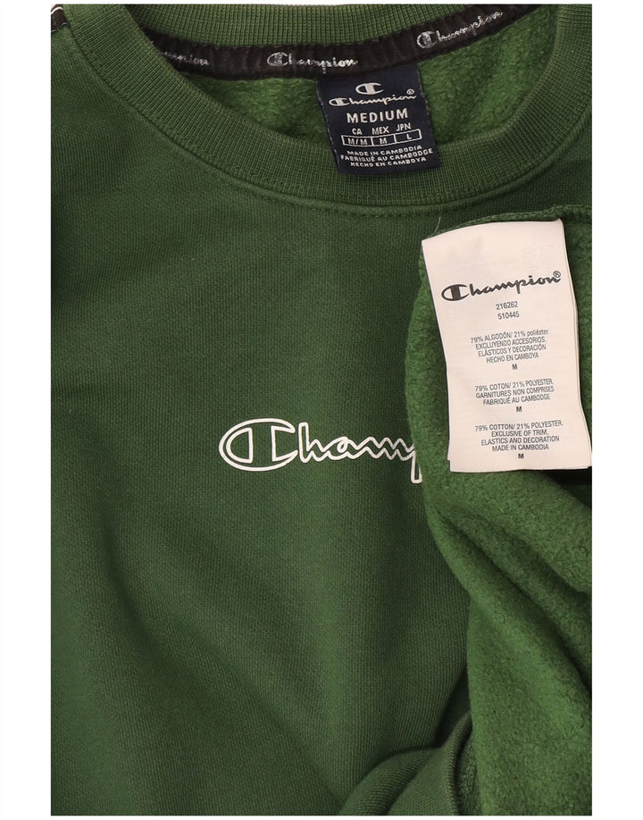 Ανδρικό γραφικό φούτερ Champion Jumper Μεσαίο πράσινο βαμβακερό