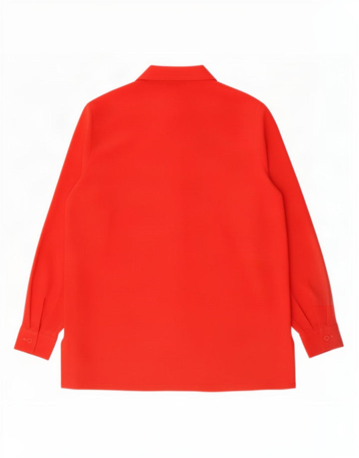 Marks & Spencer Γυναικεία μπλούζα πουκάμισο St. Michael UK 16 Large Red Polyester