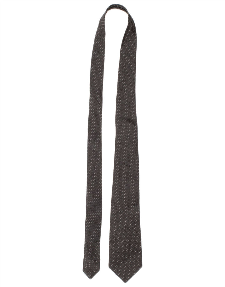 Ermenegildo Zegna Ανδρική γραβάτα One Size Gray Spotted Silk Classic