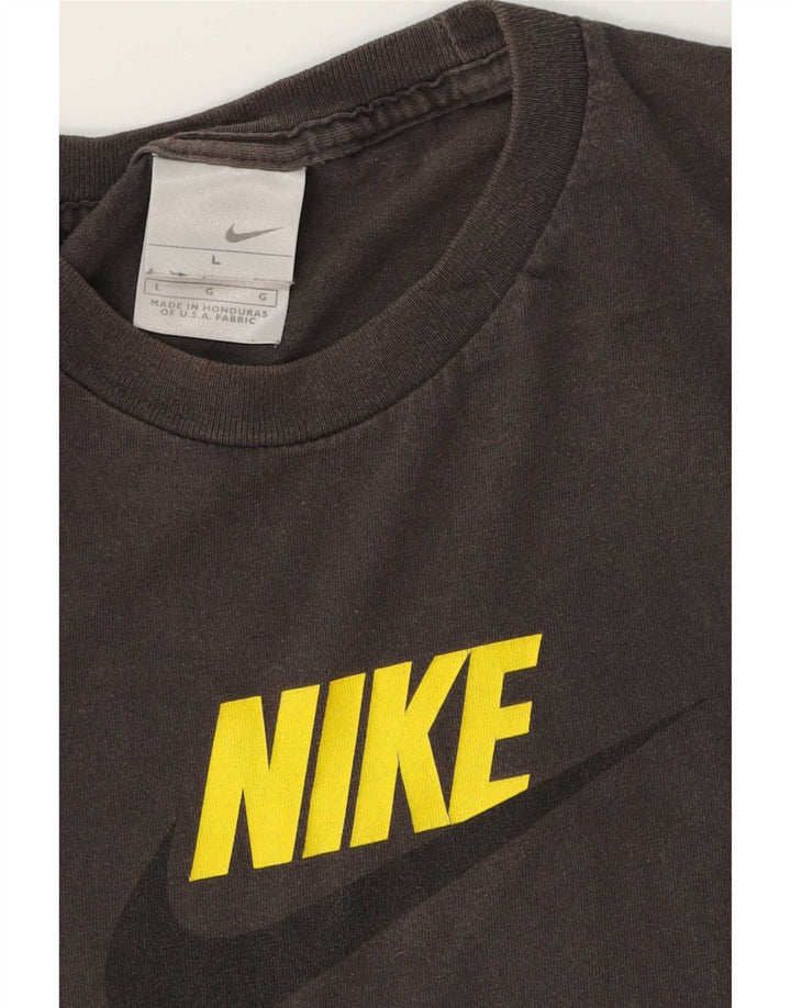 Ανδρικό γραφικό μπλουζάκι Nike, μεγάλο γκρι βαμβακερό