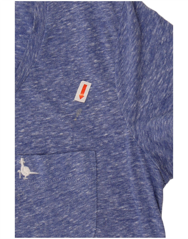 JACK WILLS Womens T-Shirt Top UK 10 Small Blue Flecked Polyester