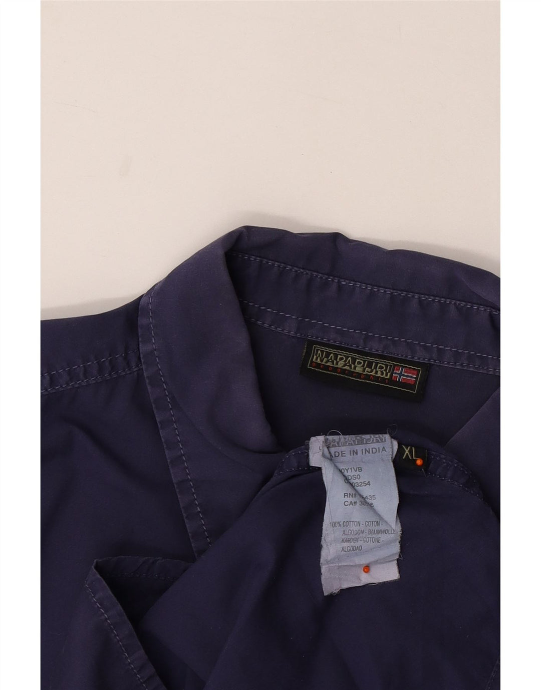 NAPAPIJRI Ανδρικό πουκάμισο XL Navy Blue Cotton