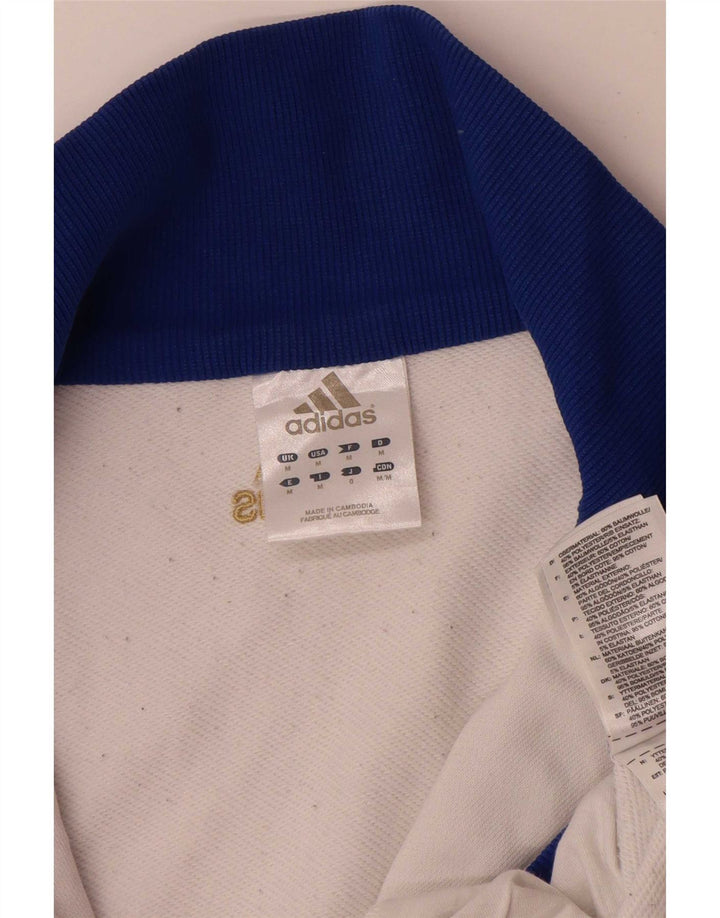 Ανδρική φόρμα Adidas Μπουφάν μεσαίου λευκού χρώματος βαμβακερό