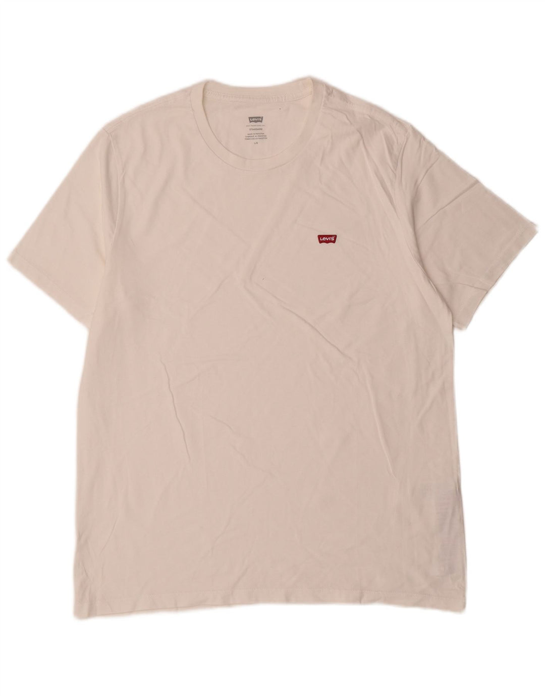 Ανδρικό μπλουζάκι Levi's Standard Top Large White Βαμβακερό