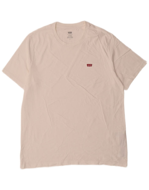 Ανδρικό μπλουζάκι Levi's Standard Top Large White Βαμβακερό