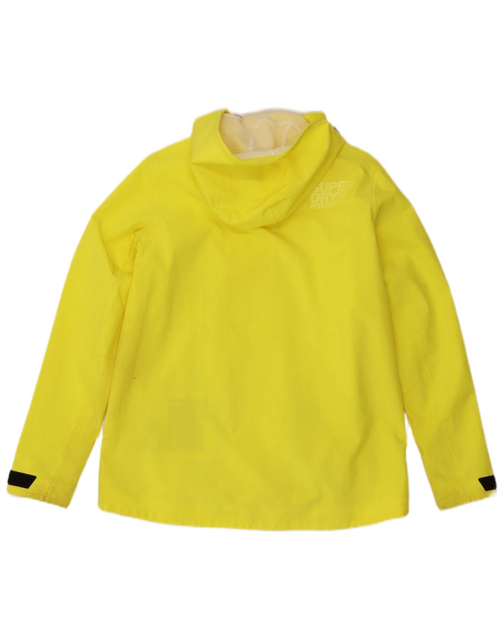 Superdry γυναικείο μπουφάν βροχής με κουκούλα UK 12 Medium Yellow Polyester