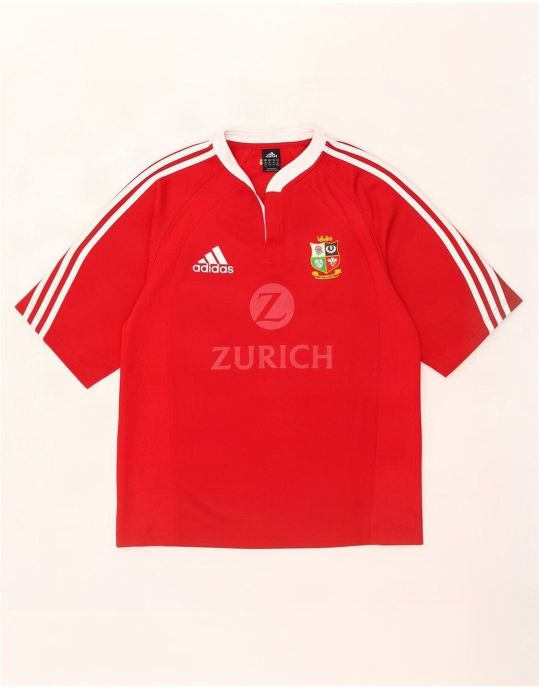Ανδρικό γραφικό μπλουζάκι Adidas Zurich Top Medium Red Colorblock Πολυεστέρας