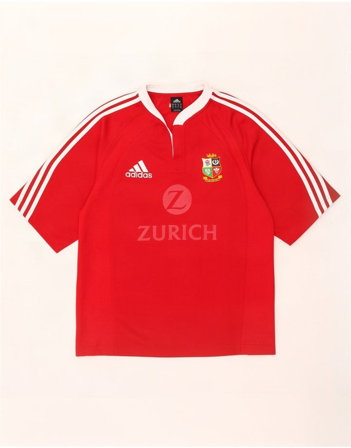 Ανδρικό γραφικό μπλουζάκι Adidas Zurich Top Medium Red Colorblock Πολυεστέρας