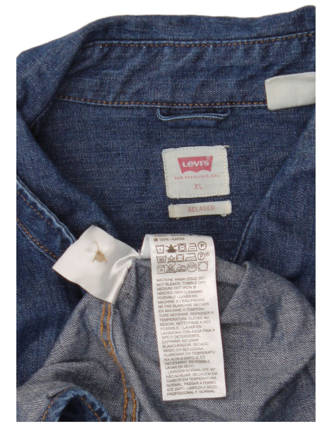 Ανδρικό τζιν πουκάμισο LEVI'S Relaxed Fit XL Μπλε βαμβακερό