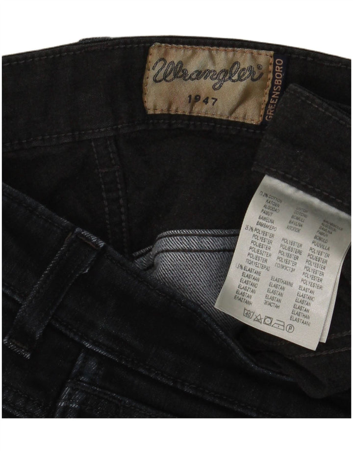 Ανδρικό τζιν Wrangler ίσιο W32 L28 μαύρο βαμβακερό