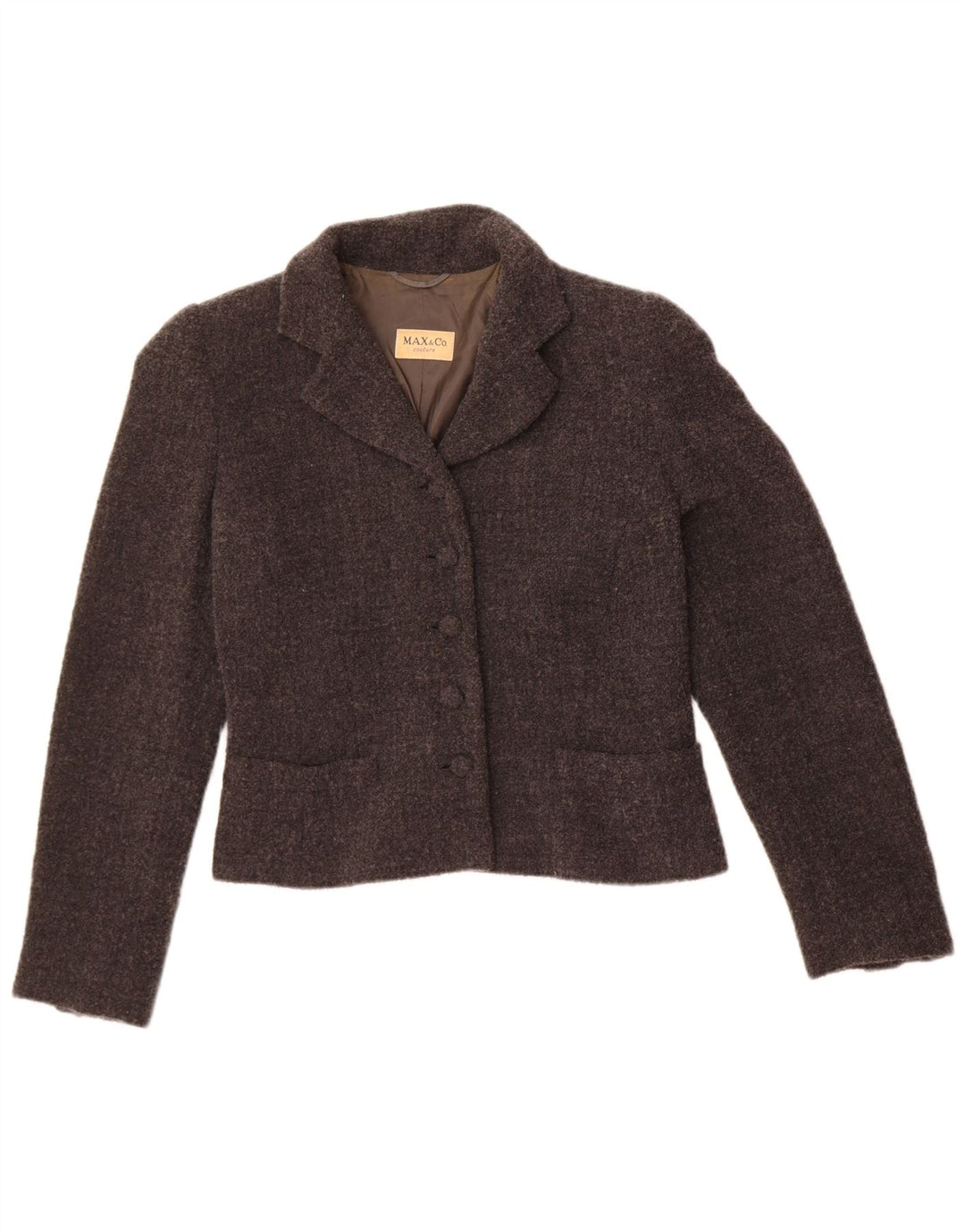 Max & Co. Γυναικείο σακάκι 5 κουμπιών UK 12 Medium Grey Wool