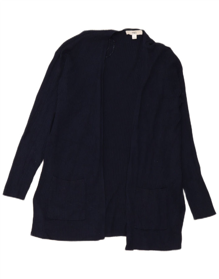 Marks & Spencer Γυναικείο πουλόβερ Longline Cardigan UK 14 Medium Navy Blue