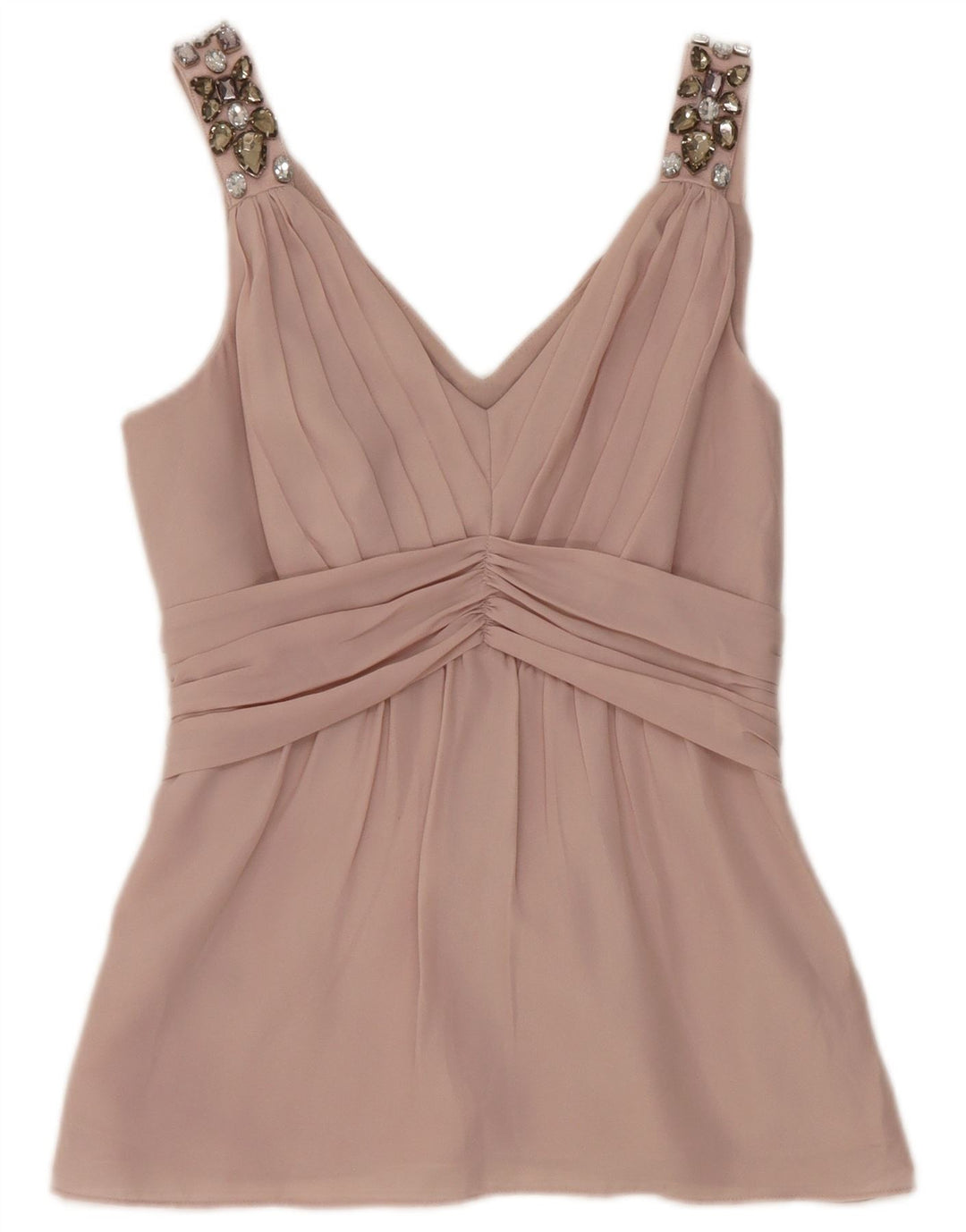 Coast Womens Crop Αμάνικη Μπλούζα Τοπ UK 8 Small Pink Polyester