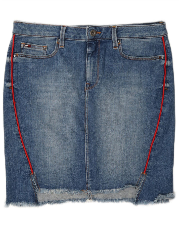 Tommy Hilfiger Γυναικεία Μίνι Τζιν Φούστα Μεσαία W28 Μπλε Βαμβακερή