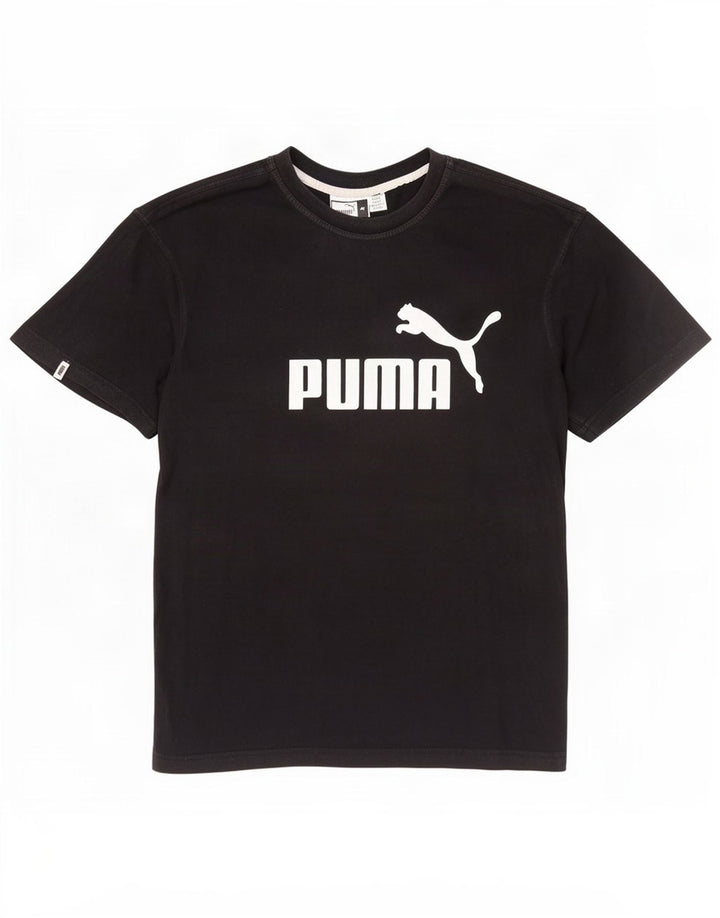 Ανδρικό γραφικό μπλουζάκι Puma, μεσαίο μαύρο βαμβακερό