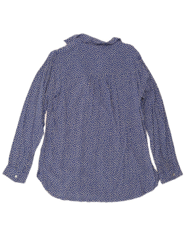 Fat Face Γυναικείο πουλόβερ πουκάμισο UK 12 Medium Blue Floral Viscose