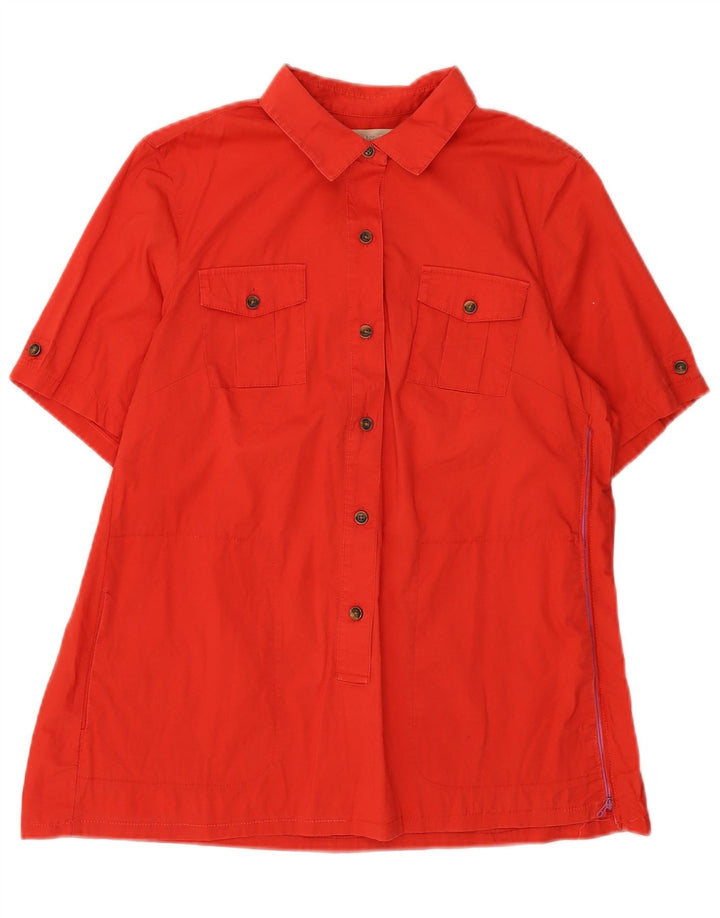 BANANA REPUBLIC Γυναικείο κοντομάνικο πουλόβερ πουκάμισο US 6 Μεσαίο κόκκινο