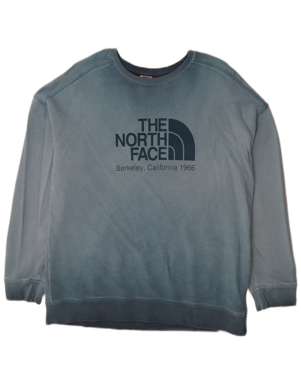 The North Face Γυναικεία Γραφική Φούτερ Jumper UK 16 Large Blue Cotton