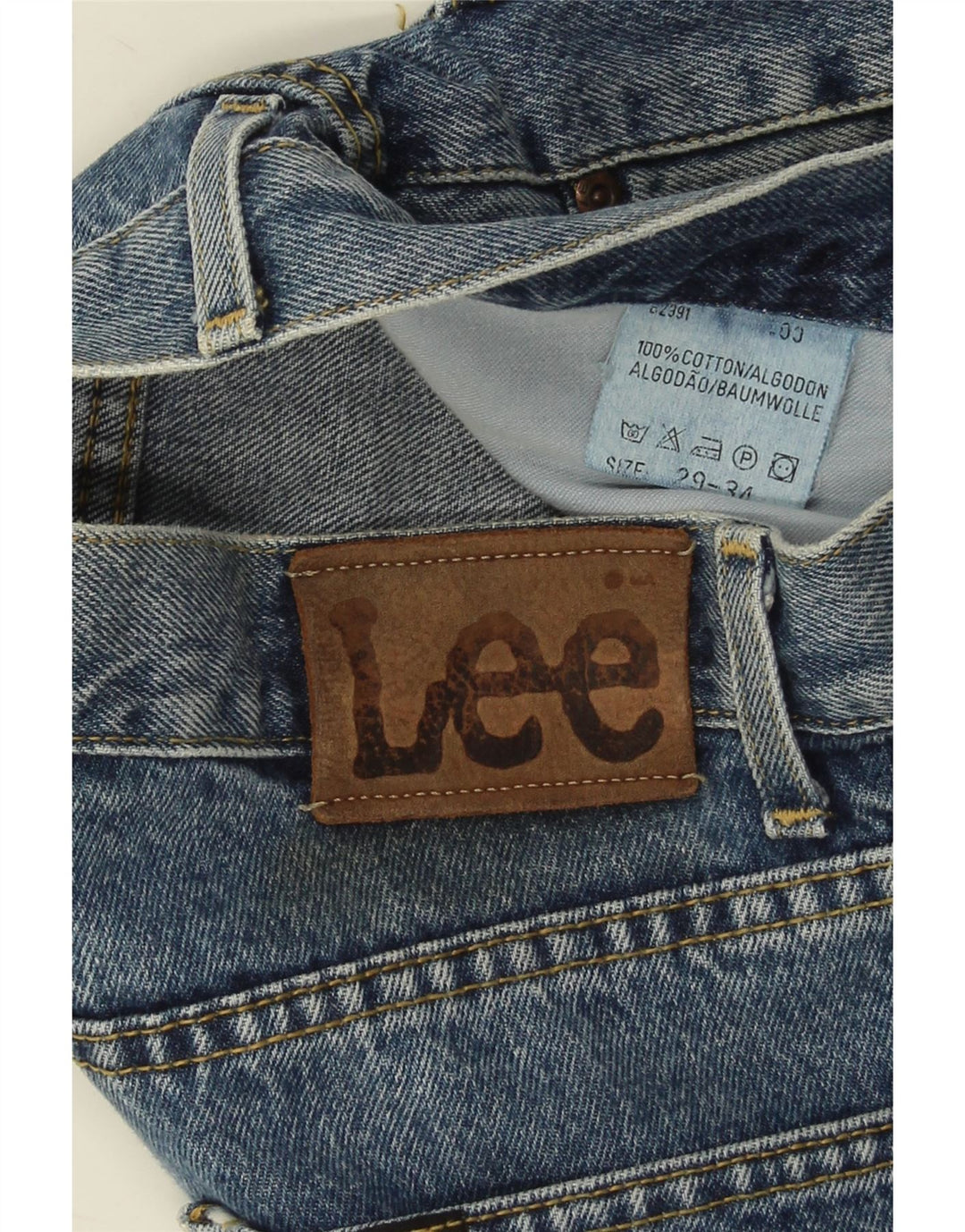 Lee Mens Tapered Jeans W29 L34 Blue Cotton
