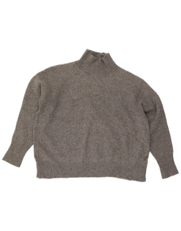 JOULES Γυναικείο πουλόβερ με λαιμό χελώνα μεγάλου μεγέθους UK 18 XL γκρι μαλλί