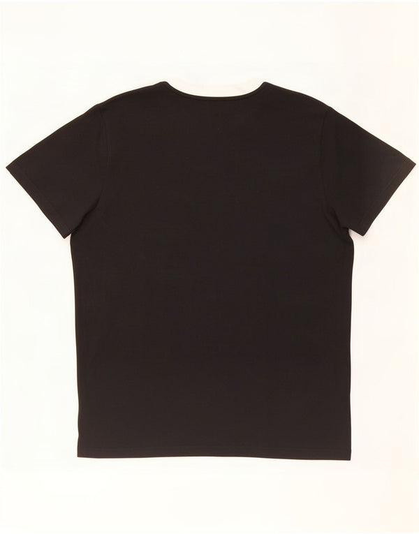 Adidas Γυναικείο T-Shirt Top UK 12/14 μεσαίο μαύρο βαμβακερό