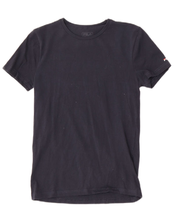 Fila Ανδρικό T-Shirt Top Μικρό Navy Blue από βαμβάκι