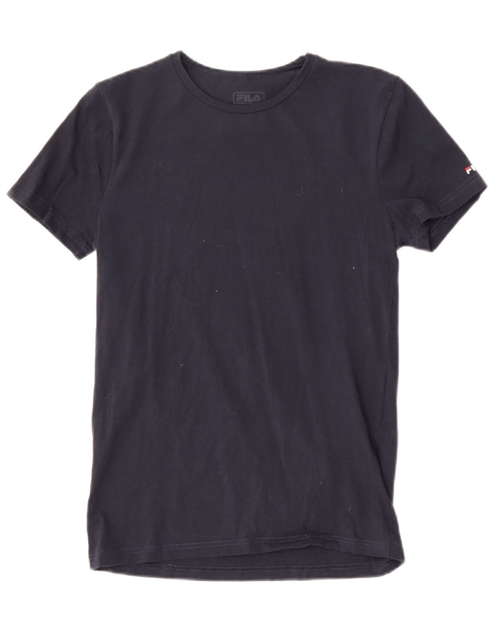 Fila Ανδρικό T-Shirt Top Μικρό Navy Blue από βαμβάκι