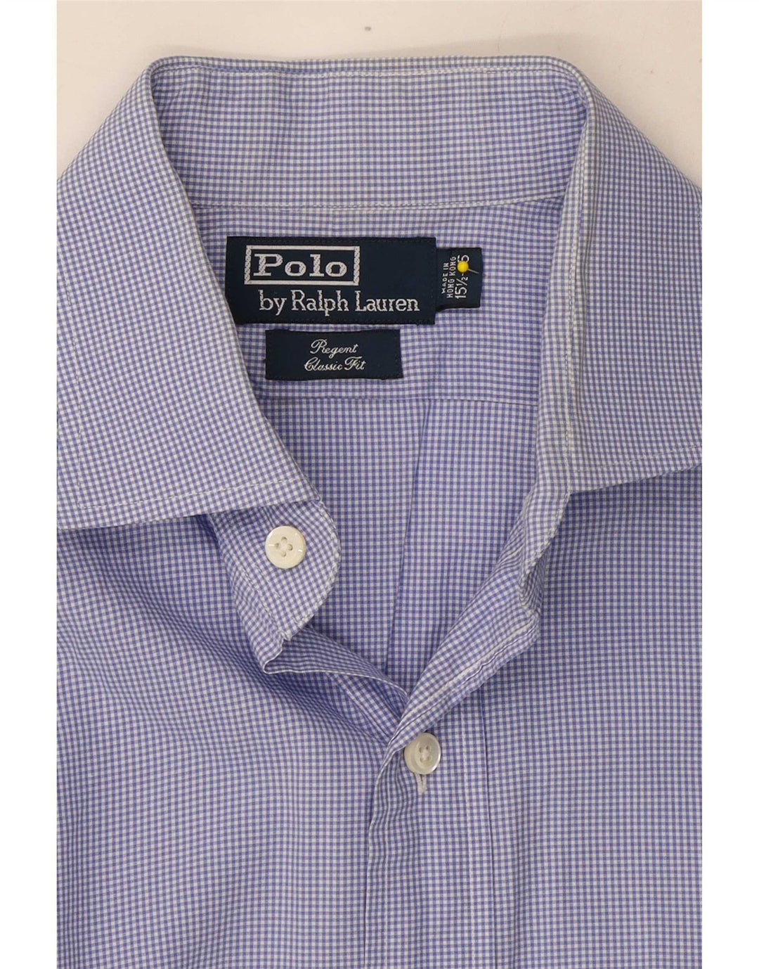 Polo Ralph Lauren Ανδρικό πουκάμισο Regent Μέγεθος 15 1/2 Medium Blue Gingham