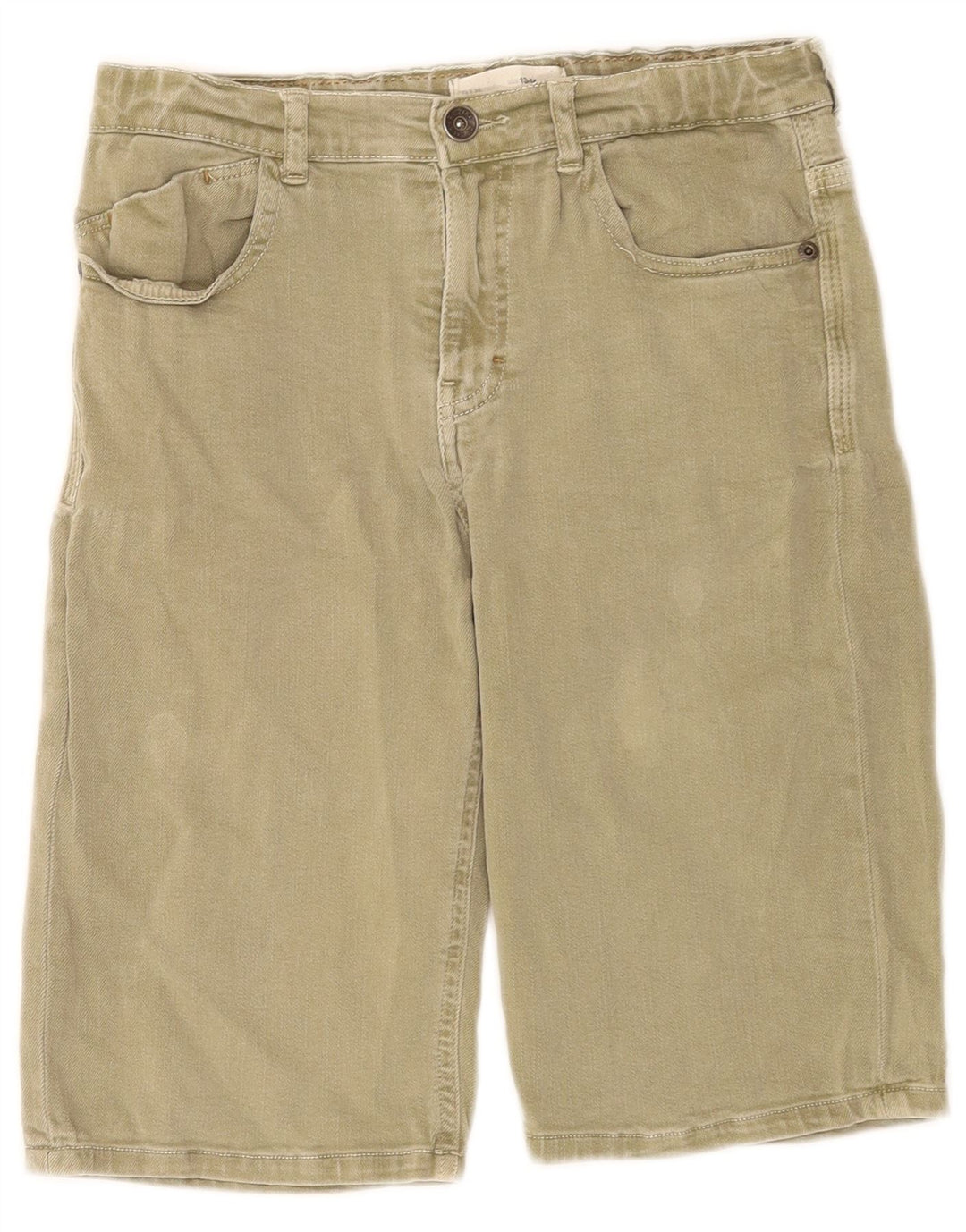 Zara Boys Denim Shorts 13-14 Years W28 Khaki