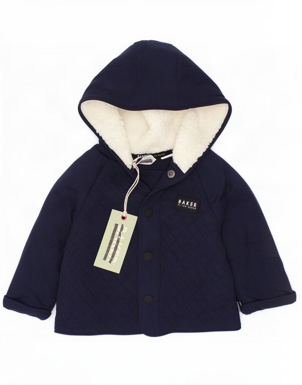 Ted Baker Baby Boys με κουκούλα καπιτονέ μπουφάν 9-12 μηνών Ναυτικό μπλε βαμβακερό