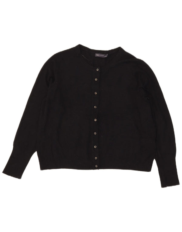 Marks & Spencer Γυναικεία ζακέτα Crop UK 18 XL μαύρη βισκόζη