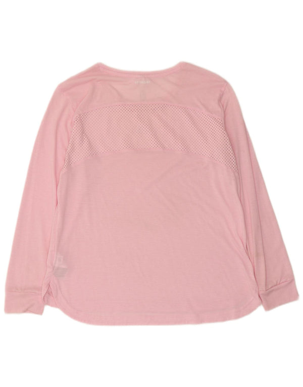 Adidas Γυναικείο Aeroready Top μακρυμάνικο UK 16/18 μεγάλο ροζ πολυεστέρας