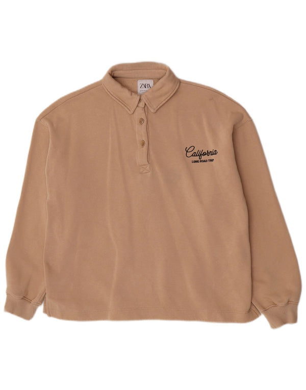 Zara Κοριτσίστικα Φούτερ Jumper 13-14 ετών Μπεζ βαμβακερό