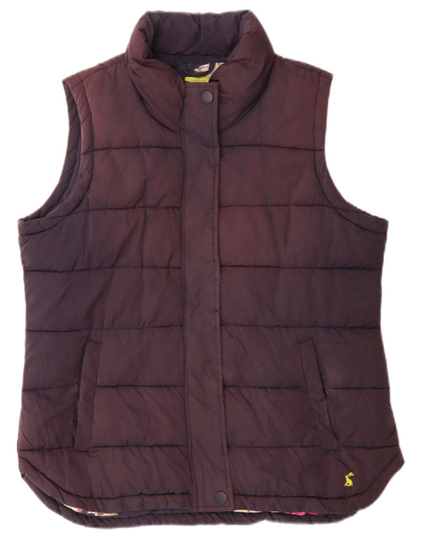 Joules Γυναικείο padded Gilet UK 14 Large Navy Blue Polyester