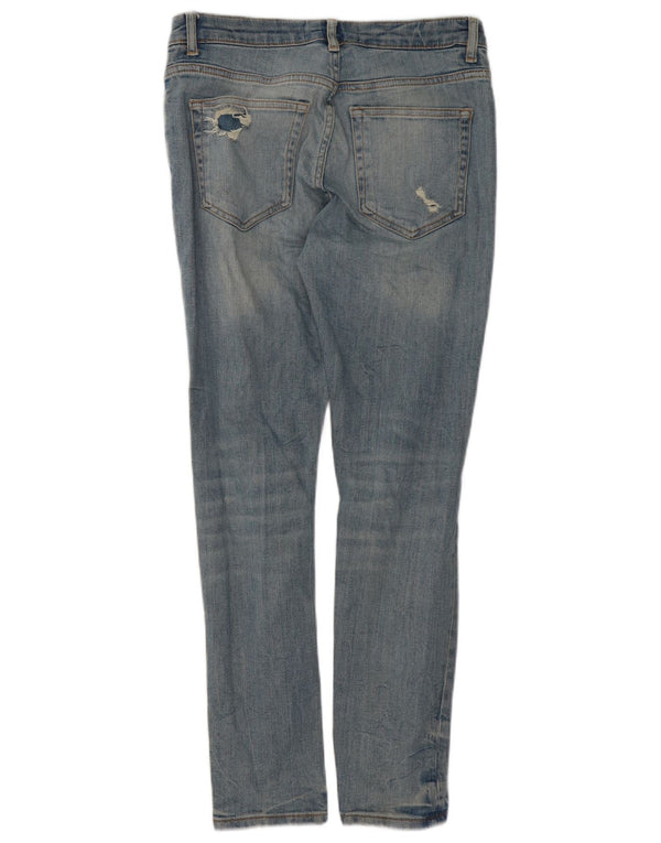 Zara Mens Distressed Slim Jeans EU 40 Medium W31 L29 Blue Cotton