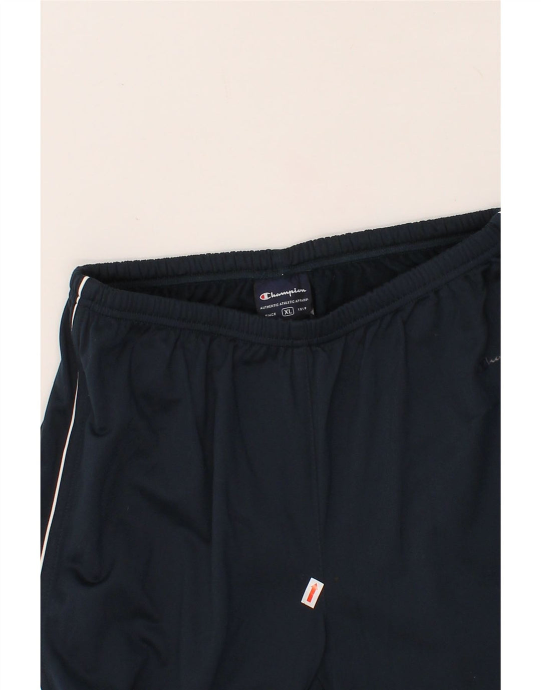 CHAMPION Womens Tracksuit Trousers UK 18 XL Navy Blue Polyester Vintage Champion and Second-Hand Champion from Messina Hembry 
