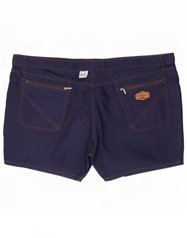 Crown Γυναικείο τζιν σορτς 4XL W46 Navy Blue