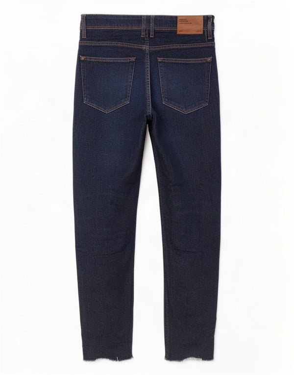 Zara Ανδρικά Cropped Skinny Jeans EU 38 Small W30 L25 Navy Blue Cotton