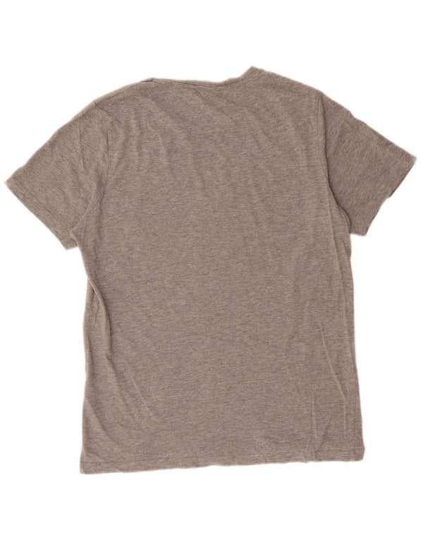 Jack & Jones Mens Graphic T-Shirt Top Medium Grey Cotton