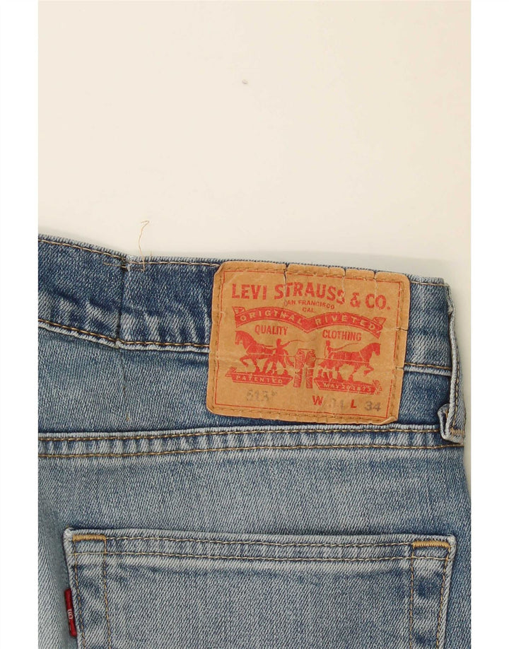 Levi's Mens 513 Slim Straight Jeans W34 L30 Blue