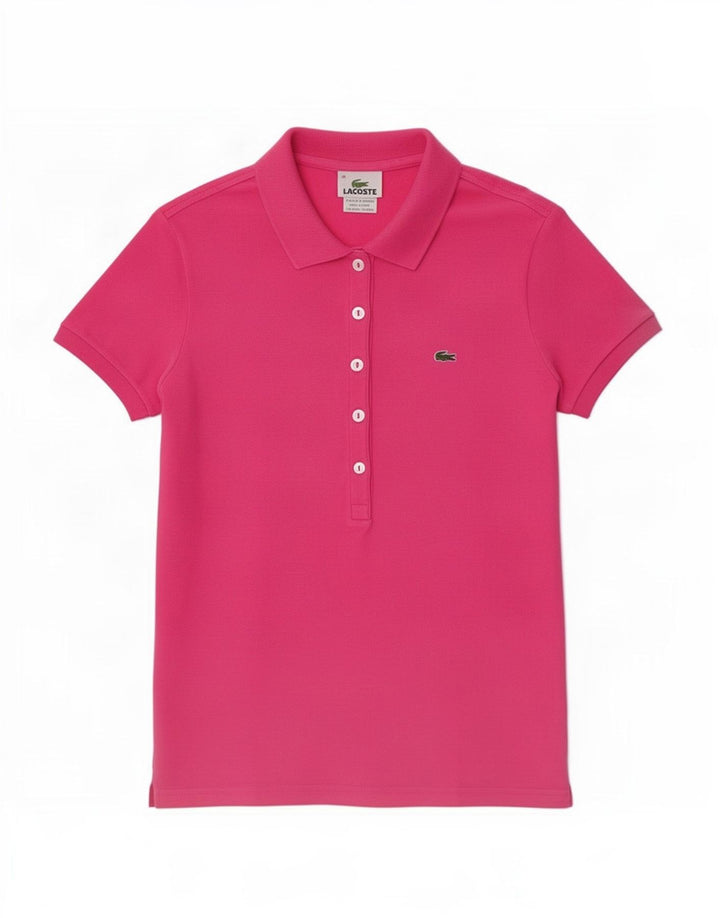 Γυναικείο μπλουζάκι πόλο Lacoste EU 38 Ροζ μεσαίο βαμβακερό