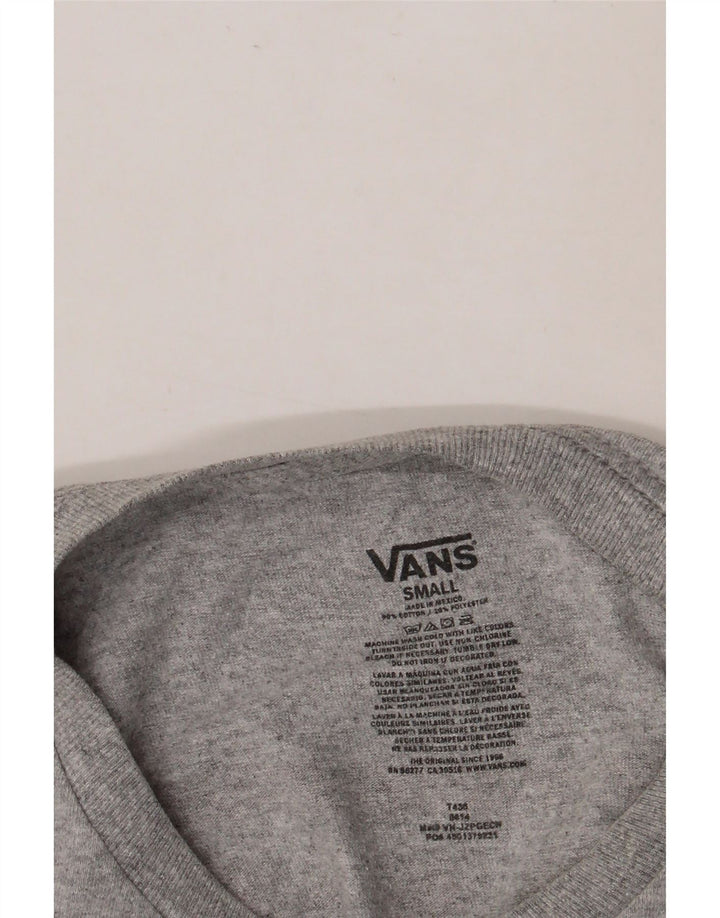 Γυναικείο γραφικό μπλουζάκι VANS Top UK 10 Small Grey Cotton